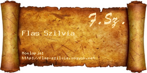 Flas Szilvia névjegykártya